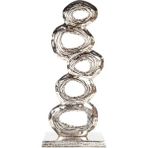 Uludagstore7 Metal Dekoratif Sanatsal Obje Gümüş 22X12X52 Cm.