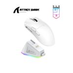 ULUGAMES Attack Shark SUPERLIGHT 22000 DPI Şarj İstasyonuna Sahip Kablosuz Oyuncu Faresi (GRIP TAPE)