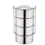 Ulutas 22X11 Cm Paslanmaz Parlak Celik Isitilabilir 4Lu Sefer Tasi