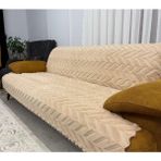Ulya Hayat Wellsoft Koltuk Çekyat Kanepe Yatak Örtüsü Altı Süngerli Kaydırmaz Kalite - 170 x 210 cm - 010-Bej