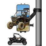 ULZOZN UTV Telefon Tutucu 360° Dönen Evrensel UTV ATV SXS 1,75-2 İnç Rulo Bar Ağır Hizmet Alüminyum ATV Telefon Tutucu, 4,7-6,8 İnç Cep Telefonu için, Siyah