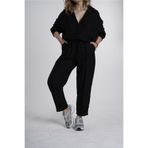 Uma collection Kadın Oversize Keten Takım Siyah Alt-Üst Gömlek Pantolon