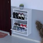 Umay Asma 52 Cm 2 Düşer Kapaklı Ayakkabılık, Beyaz