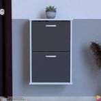 Umay Ayakkabılık 2 Düşer Kapak Duvara Monte (Farklı Genişlik ve Renk Seçeneği) (antrasit, 52 cm)