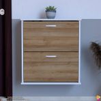 Umay Ayakkabılık 2 Düşer Kapak Duvara Monte (Farklı Genişlik ve Renk Seçeneği) (meşe, 72 cm)