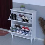 Umay Ayaklı 72 Cm 2 Düşer Kapaklı Ayakkabılık, Beyaz
