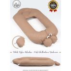 Umay Bebek 2'Si 1 Arada Bebek Sarılma Ve Şekillendirme Yastığı, Düz Kafa Yastığı %100 Pamuk Kumaş