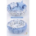 Umay Bebek 3'Lü Set Yatak Ve Yastık, Yuvarlak Babynest, Oyun Halısı, Bebek Yatağı