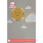 UmayBabyDekor 2Li Set Güneş ve Bulut Gece Lambası Bebek Çocuk Odası Duvar Dekorasyonu Aydınlatma Ahşap Lamba