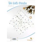 Umaybebek 100X100 Cm, Organik Tek Katlı Müslin Bebek Pikesi, Battaniyesi-Yelken