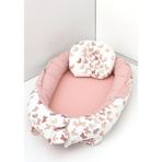 Umaybebek Babynest, Bebek Uyku Yatağı 0-2 Yaş - %100 Pamuk - Pudra Kelebek - Pembe - 50 x 100 cm