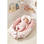 Umaybebek Babynest, Bebek Uyku Yatağı 0-2 Yaş - %100 Pamuk - Pudra Kelebek