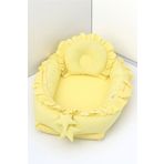 Umaybebek Babynest, Bebek Uyku Yatağı 0-2 Yaş - %100 Pamuk - Sarı Fırfırlı