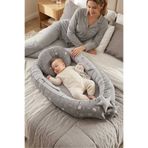 Umaybebek Babynest, Bebek Uyku Yatağı 0-2 Yaş - Gri Kedi Desen