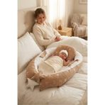 Umaybebek Babynest, Bebek Uyku Yatağı 0-2 Yaş - Kahve Kedi Desen
