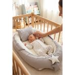 Umaybebek Babynest, Bebek Uyku Yatağı 0-2 Yaş - Pamuk Kumaş - Gri Krem