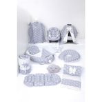 Umaybebek Babynest Puset Örtüsü Alt Açma Emzirme Yastığı Bel Destekli Ana Kucağı Bebek Arabası Minderi-Panço - Açık Gri