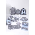 Umaybebek Babynest Puset Örtüsü Alt Açma Emzirme Yastığı Bel Destekli Ana Kucağı Bebek Arabası Minderi-Panço - Air Black