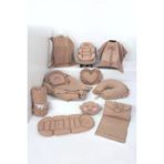 Umaybebek Babynest Puset Örtüsü Alt Açma Emzirme Yastığı Bel Destekli Ana Kucağı Bebek Arabası Minderi-Panço-Kahve Fırfırlı P
