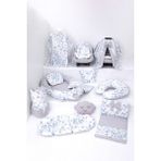 Umaybebek Babynest Puset Örtüsü Alt Açma Emzirme Yastığı Bel Destekli Ana Kucağı Bebek Arabası Minderi-Panço - Mavi