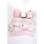 Umaybebek Babynest Puset Örtüsü Alt Açma Emzirme Yastığı Bel Destekli Ana Kucağı Bebek Arabası Minderi-Panço - Pembe