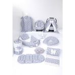 Umaybebek Babynest Puset Örtüsü Alt Açma Emzirme Yastığı Bel Destekli Ana Kucağı Bebek Arabası Minderi-Tutmalı - Açık Gri