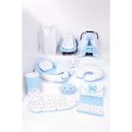 Umaybebek Babynest Puset Örtüsü Alt Açma Emzirme Yastığı Bel Destekli Ana Kucağı Bebek Arabası Minderi-Tutmalı-Mavi Beyaz T
