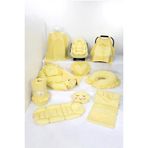 Umaybebek Babynest Puset Örtüsü Alt Açma Emzirme Yastığı Bel Destekli Ana Kucağı Bebek Arabası Minderi-Tutmalı-Sarı Fırfırlı T