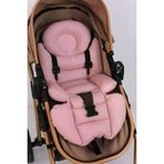 Umaybebek Ortopedik Bel Destekli Bebek Arabası Minderi, Pamuk Kumaş - Orijinal Ürün-Pudra