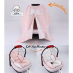 Umaybebek Puset Örtüsü Takımı Minderli-Panço - Pembe