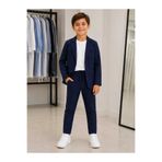 UmBaby Erkek çocuk keten görünümlü Ceket & T-shirt spor takım Elbise,Gösteri ,Özel gün,Mezuniyet spor takım elbise