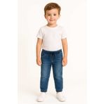 UmBaby Unisex Çocuk Kot Jogger & Beyaz Body Kombini – Rahat Kalıp, Taşlama Detaylı