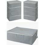 Umbellatum 8 Adet Siyah Baza Tipi Hurç 64X46 x 22 cm Baza Altı Büyük Boy Saklama Hurcu - Gri