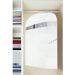umbellatum Elbise Kılıfı 5'li 60x100 Cm Bej Pencereli Beyaz Renk Dolap Düzenleyici Organizer hurç