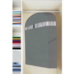 umbellatum Elbise Kılıfı 5'li 60x100 Cm Bej Pencereli Koyu Gri Dolap Düzenleyici Organizer hurç