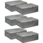 Umbellatum Hurç Baza Altı 6 Adet Set 64X46X22 cm Büyük Boy - Gri