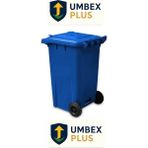 Umbex Plastik Çöp Konteyneri 240 Litre Konteyner - A+ Isıya Dayanıklı Malzeme - - Mavi