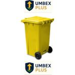 Umbex Plastik Çöp Konteyneri 240 Litre Konteyner - A+ Isıya Dayanıklı Malzeme - - Sarı