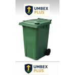 Umbex Plastik Çöp Konteyneri 240 Litre Konteyner - A+ Isıya Dayanıklı Malzeme - Yeşil