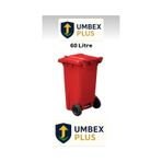 Umbex Plastik Çöp Konteyneri 60 Litre Plastik Konteyner - A Isıya Karşı Dayanıklı Malzeme Kırmızı