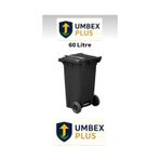 Umbex Plastik Çöp Konteyneri 60 Litre Plastik Konteyner - A Isıya Karşı Dayanıklı Malzeme Siyah