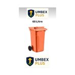 Umbex Plastik Çöp Konteyneri 60 Litre Plastik Konteyner - A Isıya Karşı Dayanıklı Malzeme Turuncu
