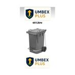Umbex Plastik Pedallı Çöp Konteyneri 60 Litre Plastik Konteyner - A Isıya Karşı Dayanıklı Malzeme - Gri