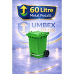 Umbex Plastik Pedallı Çöp Konteyneri 60 Litre Plastik Konteyner - A Isıya Karşı Dayanıklı Malzeme - Yeşil