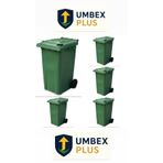 UMBEX PLUS UMBEX 5 Adet Plastik Çöp Konteyneri Çöp Kovası 240 Lt Isıya Karşı Dayanıklı
