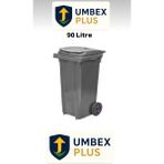 Umbex Plus Umbex Atık Plastik Çöp Konteyneri 90 Litre Plastik Konteyner - A Isıya Karşı Dayanıklı- - Gri