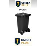 Umbex Plus Umbex Atık Plastik Çöp Konteyneri 90 Litre Plastik Konteyner - A Isıya Karşı Dayanıklı- - Siyah