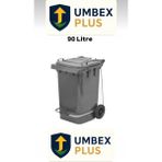 Umbex Plus Umbex Pedallı Tıbbi Plastik Çöp Konteyneri 90 Litre Plastik Konteyner - A Isıya Karşı Dayanıklı- - Gri
