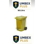 Umbex Plus Umbex Pedallı Tıbbi Plastik Çöp Konteyneri 90 Litre Plastik Konteyner - A Isıya Karşı Dayanıklı- - Sarı