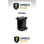 Umbex Plus Umbex Pedallı Tıbbi Plastik Çöp Konteyneri 90 Litre Plastik Konteyner - A Isıya Karşı Dayanıklı- - Siyah